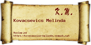 Kovacsevics Melinda névjegykártya