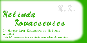 melinda kovacsevics business card